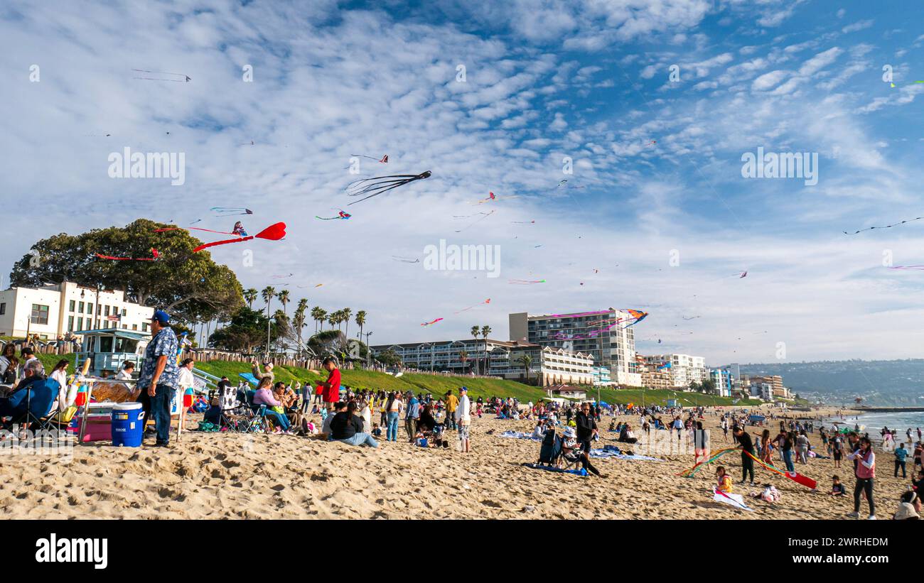 Festival of the Kite at Redondo Beach, California. At one of southern California's longest