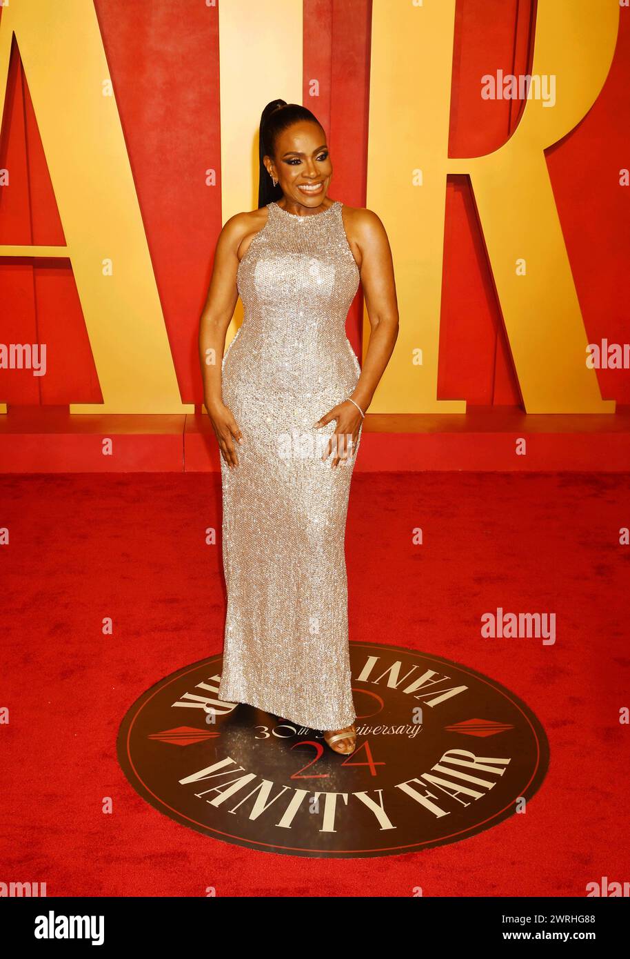 BEVERLY HILLS, CALIFORNIA - MARCH 10: Sheryl Lee Ralph attends the 2024 Vanity Fair Oscar Party hosted by Radhika Jones at Wallis Annenberg Center for Stock Photo