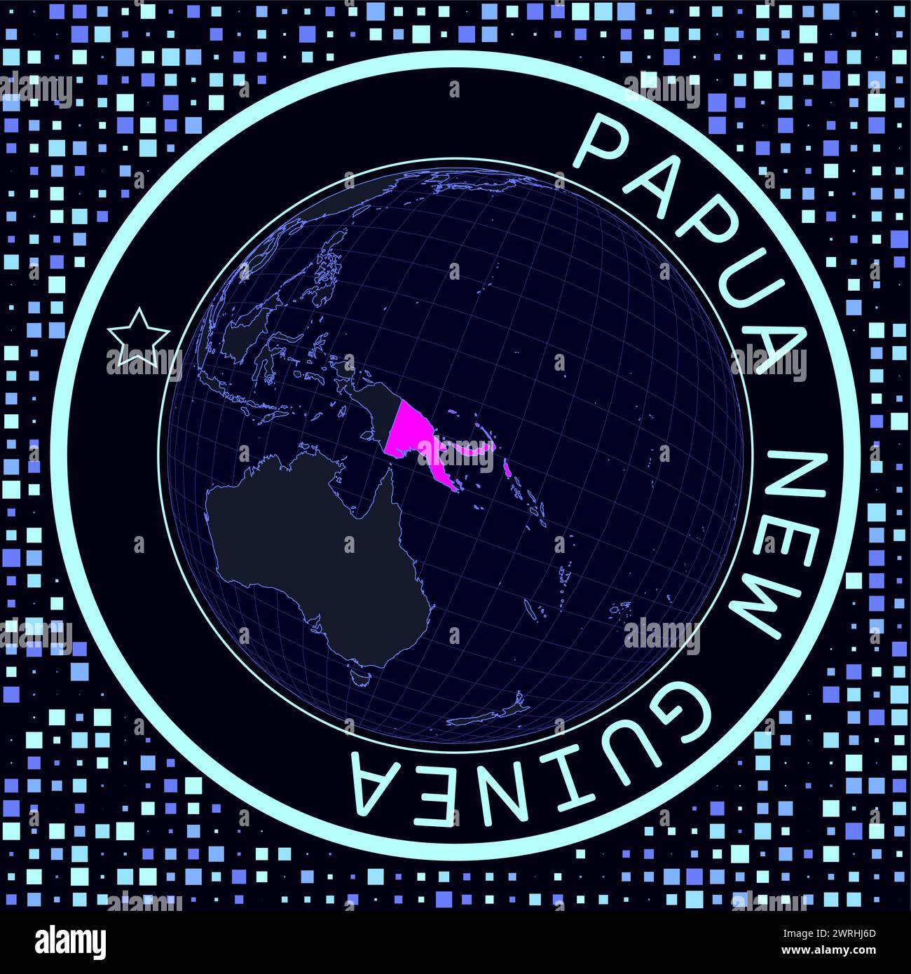Port Night View Stock Vector Images Alamy Papua New Guinea On Globe Vector Futuristic Satelite View Of The World Centered To Papua New Guinea Geographical Illustration With Shape Of Country 2WRHJ6D