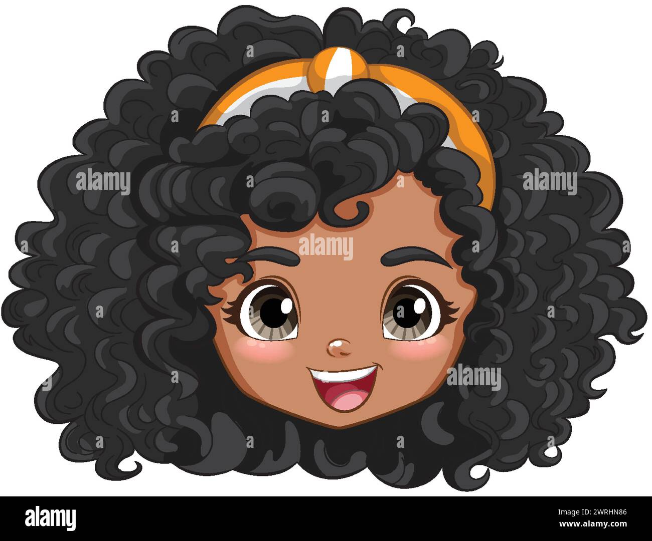 Vector illustration of a happy young girl Stock Vector Image & Art - Alamy