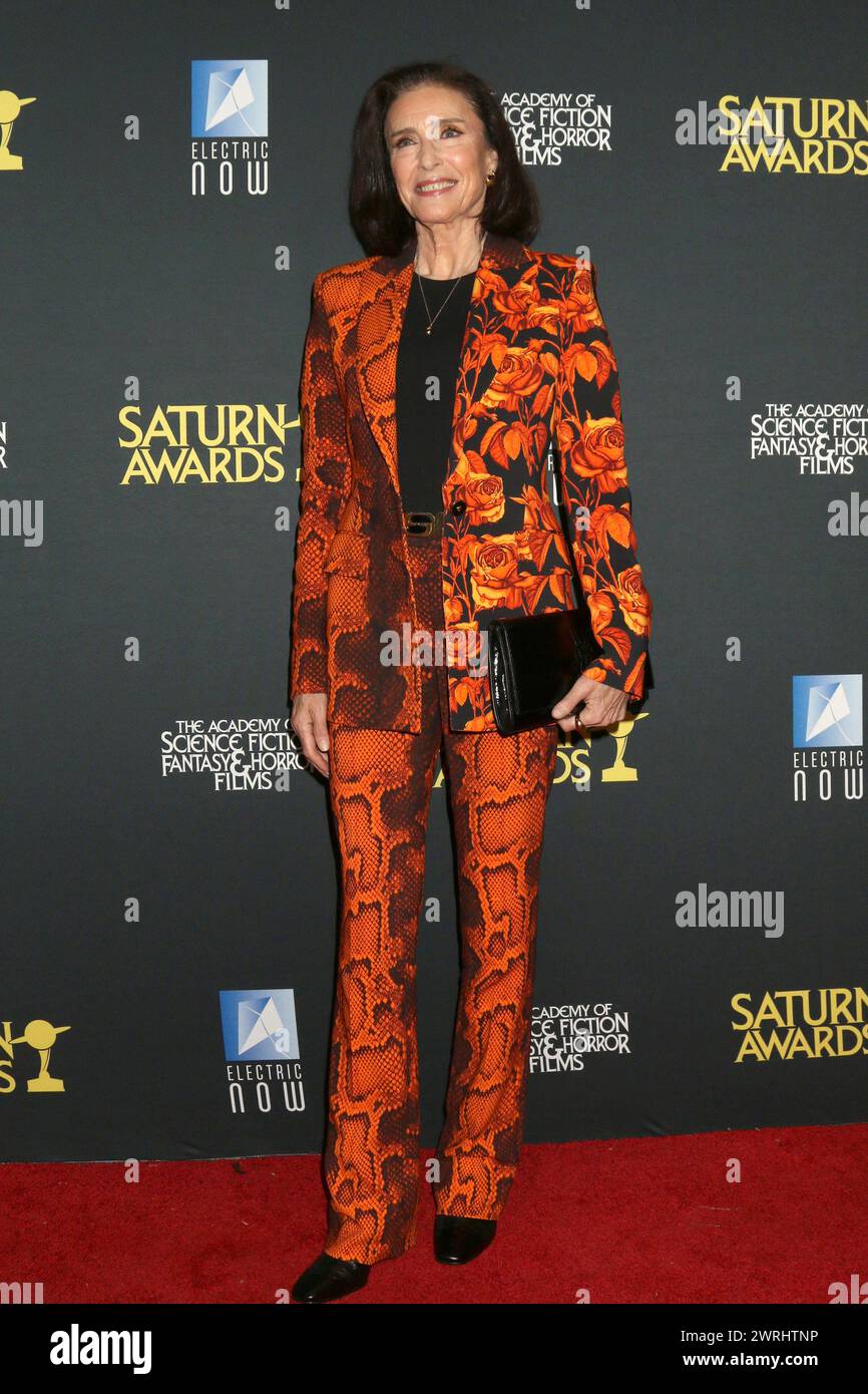 February 4, 2024, Burbank, Ca, USA: LOS ANGELES - FEB 4: Mimi Rogers at the 2024 Saturn Awards at the Burbank Convention Center on February 4, 2024 in Burbank, CA. (Credit Image: © Kay Blake/ZUMA Press Wire) EDITORIAL USAGE ONLY! Not for Commercial USAGE! Stock Photo