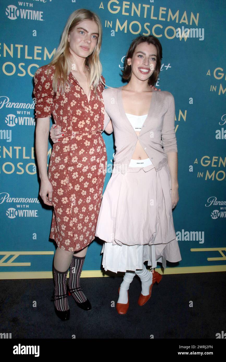 New York, NY, USA. 12th Mar, 2024. Clara McGregor and Vera Bulder at the NY premiere of A Gentleman In Moscow on March 12, 2024 at the Museum of Modern Art in New York City. Credit: Rw/Media Punch/Alamy Live News Stock Photo