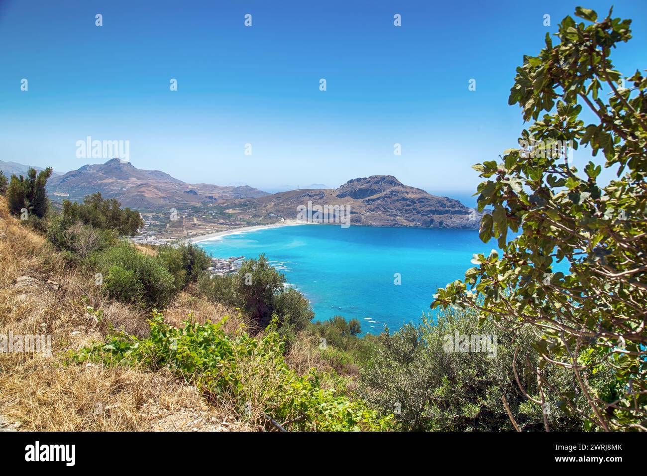 View on the Bay of Plakias on Crete, Greece Stock Photo