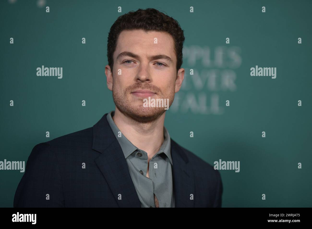 Nate Mann arrives at the premiere of “Apples Never Fall” on Tuesday