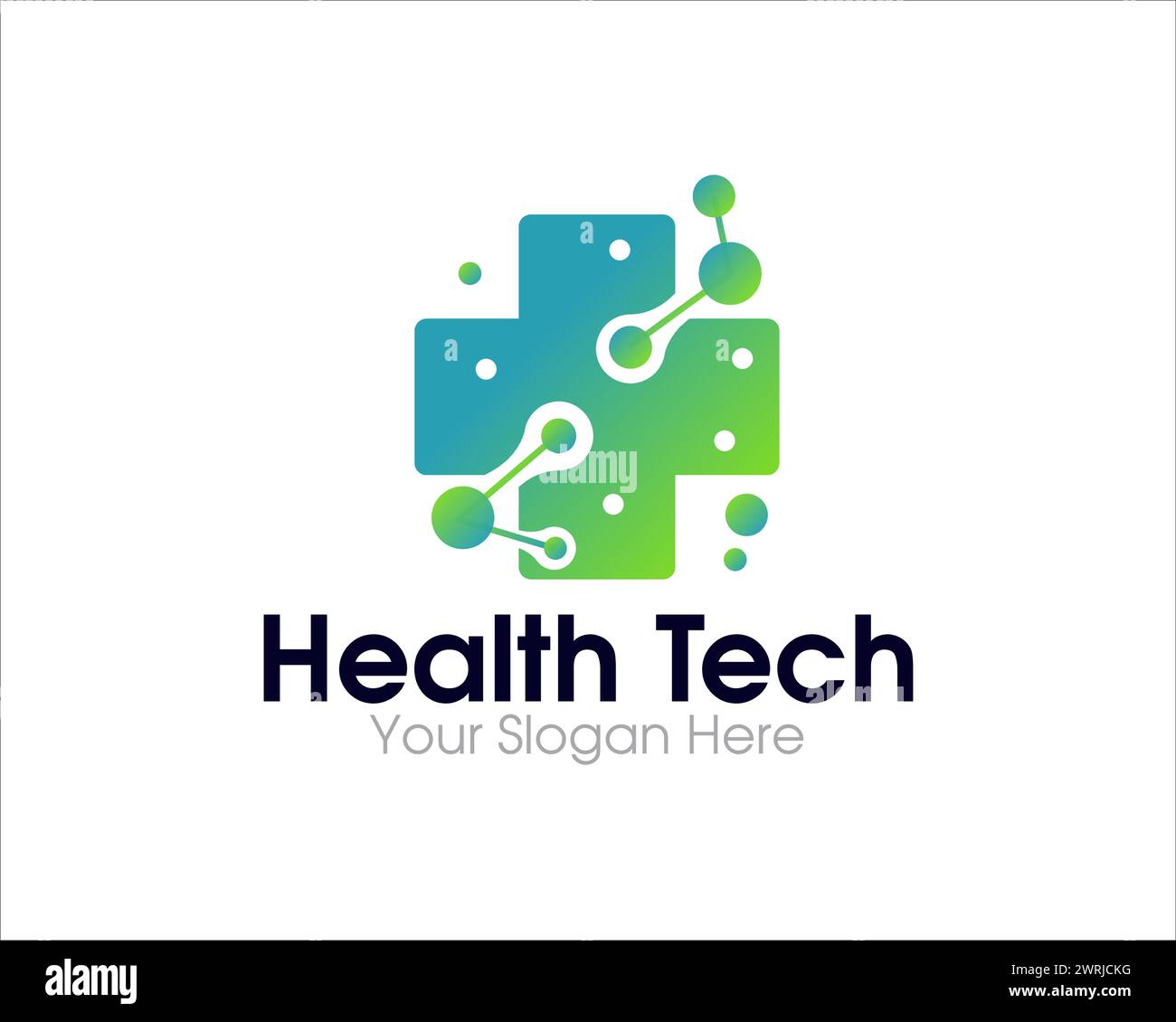 bio tech health care logo designs simple modern Stock Vector Image