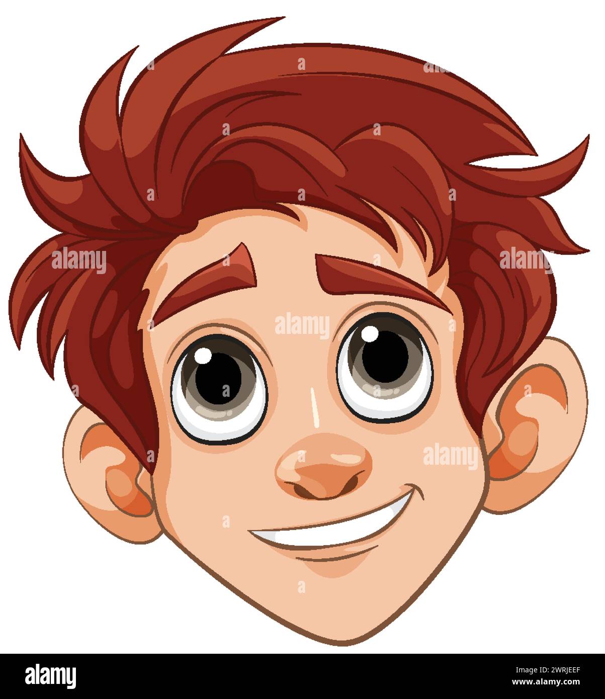 Vector illustration of a smiling young boy Stock Vector Image & Art - Alamy