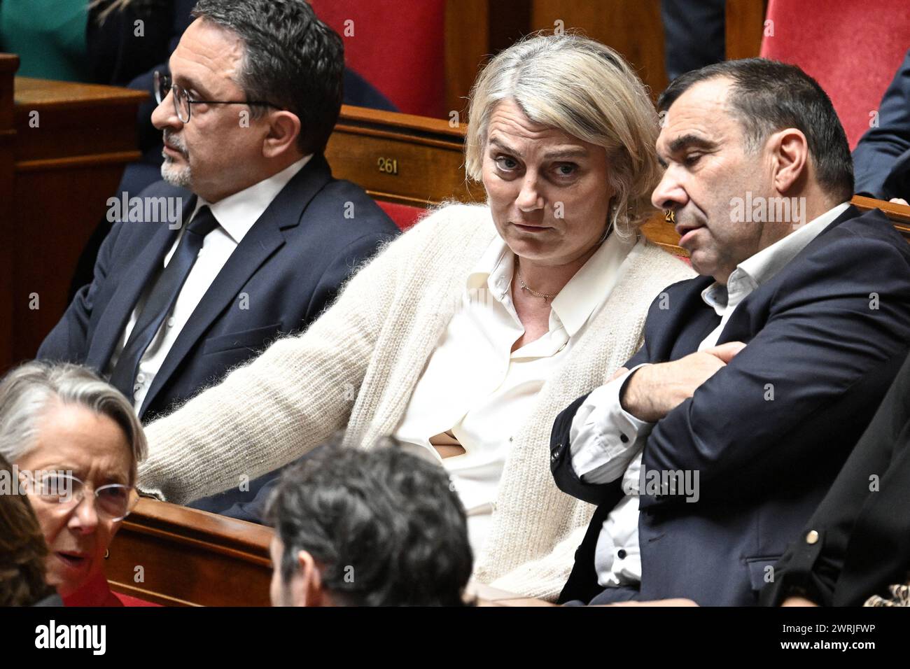 Paris, France. 13th Mar, 2024. Deputy, Stephanie Rist attends a session ...