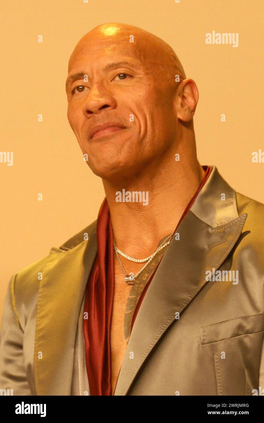 LOS ANGELES - MAR 10:  Dwayne Johnson at the 96th Academy Awards Press Room at the Dolby Theater on March 10, 2024 in Los Angeles, CA Stock Photo