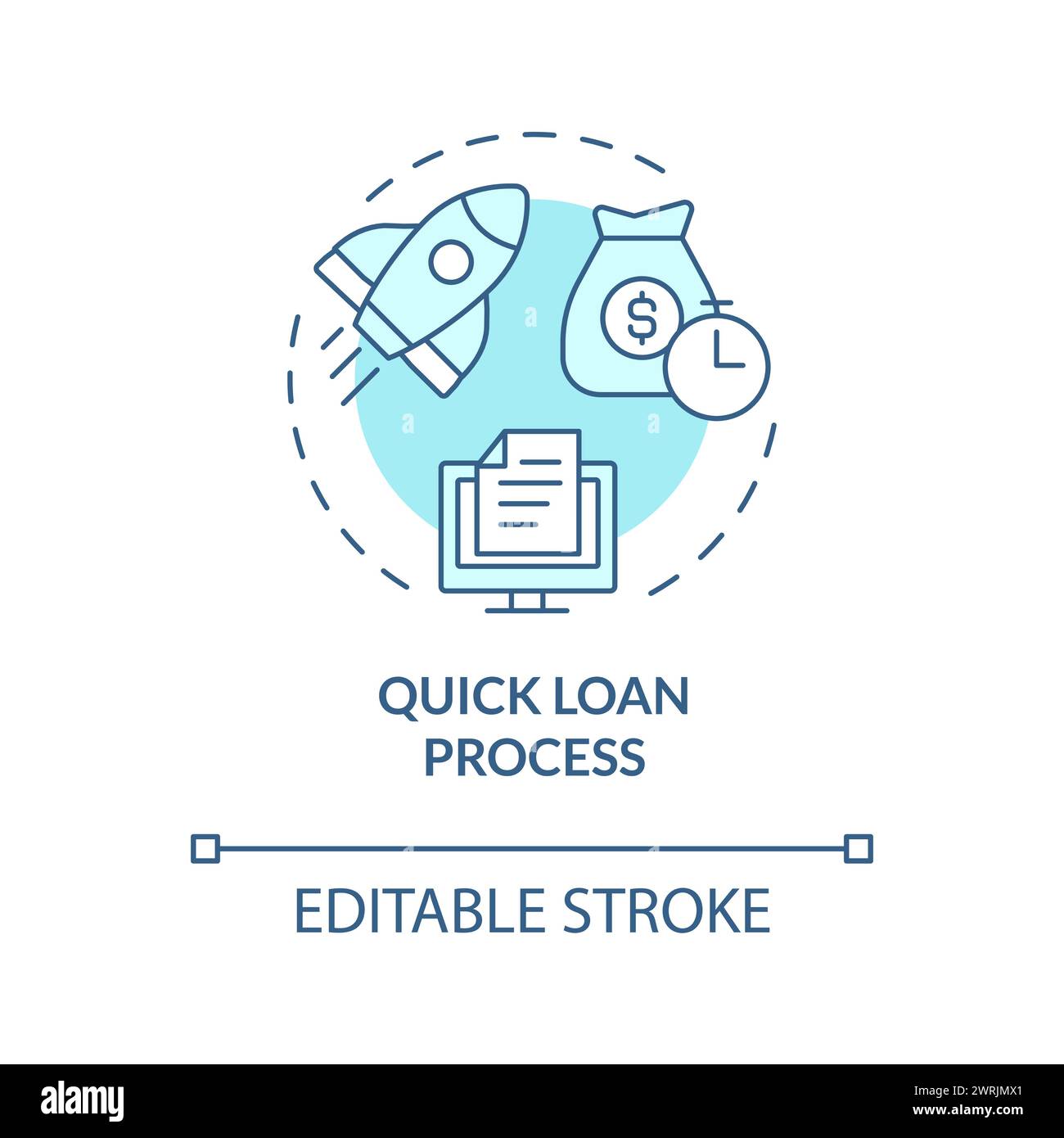 Quick Loan Process Soft Blue Concept Icon Stock Vector Image Art Alamy good-for-college-papers-essay-writing-writing-tips-writing-words