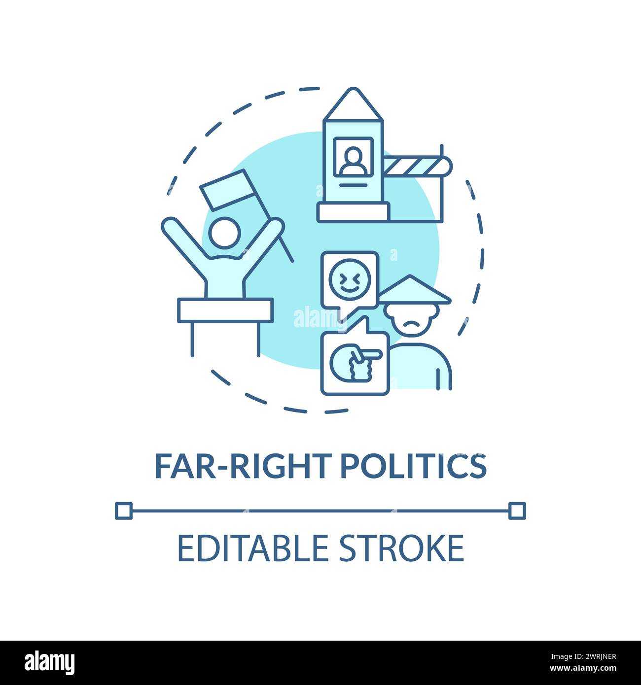 Far-right politics soft blue concept icon Stock Vector Image & Art - Alamy