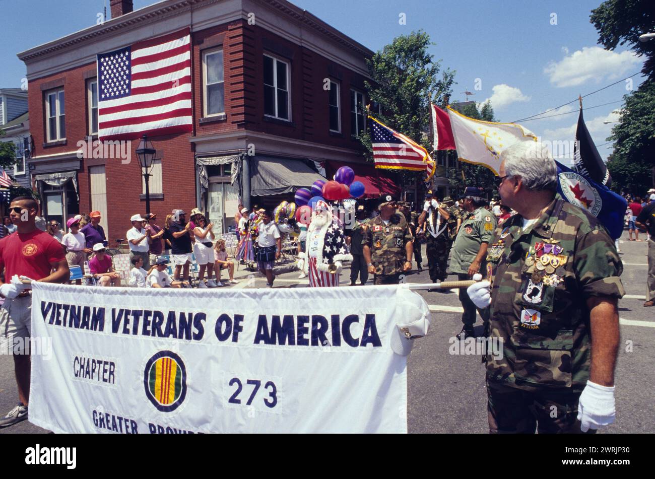 The oldest parade Bristol RI, happy july 4th independance day Stock Photo