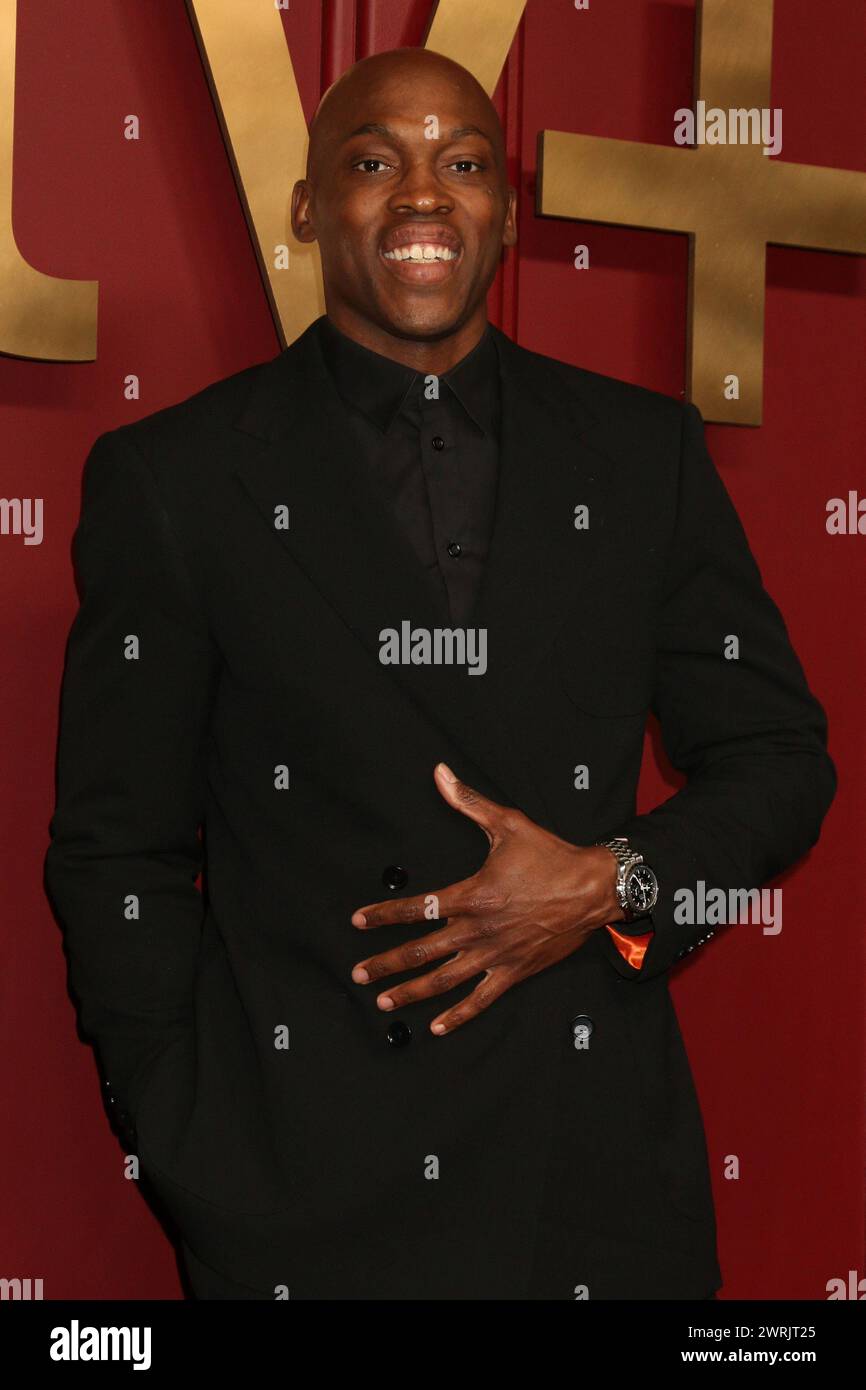 LOS ANGELES - JAN 15:  Moe Jeudy-Lamour at the 2024 AppleTV Post Emmy Party at the Mother Wolf  on January 15, 2024 in Los Angeles, CA Stock Photo
