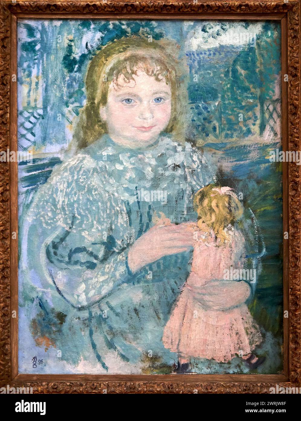 “Girl with doll”, 1896, Maurice Denis (1870-1943), Guggenheim Bilbao Museum, Bilbao, Basque Country, Spain, Europe. Stock Photo