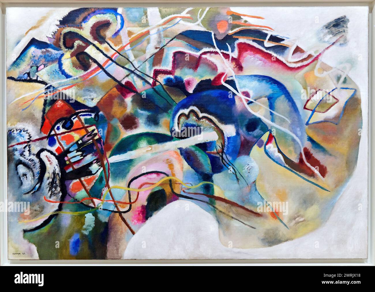 “Painting with White Border (Bild mit weißem Rand)”, 1913, Vasily Kandinsky (b. 1866, Moscow; d. 1944, Neuilly-sur-Seine, France), Museum Stock Photo