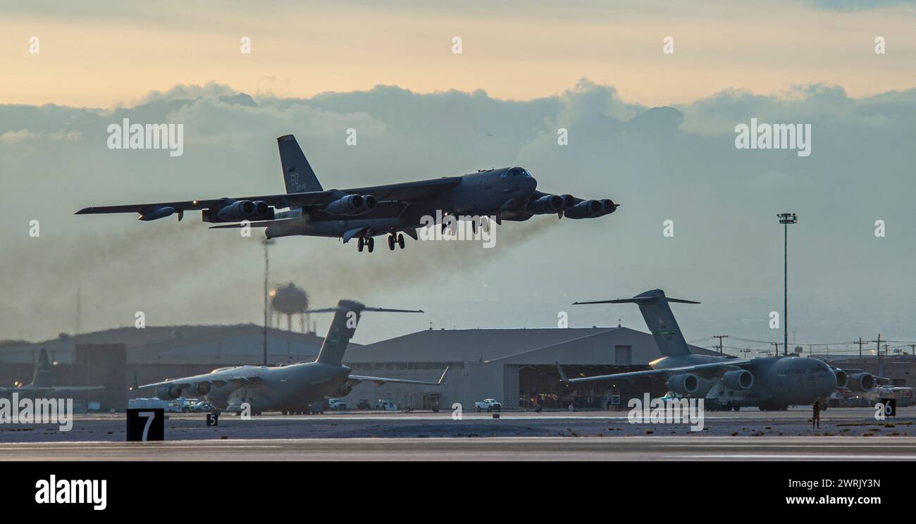 A B-52H Stratofortress bomber aircraft assigned to the 340th Weapons ...