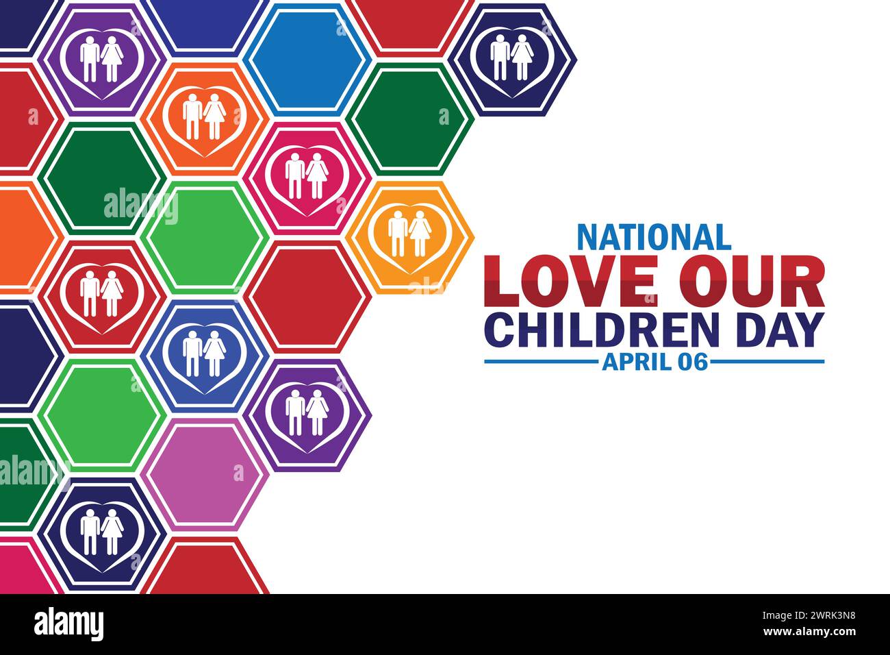 National Love Our Children Day wallpaper with typography. National Love