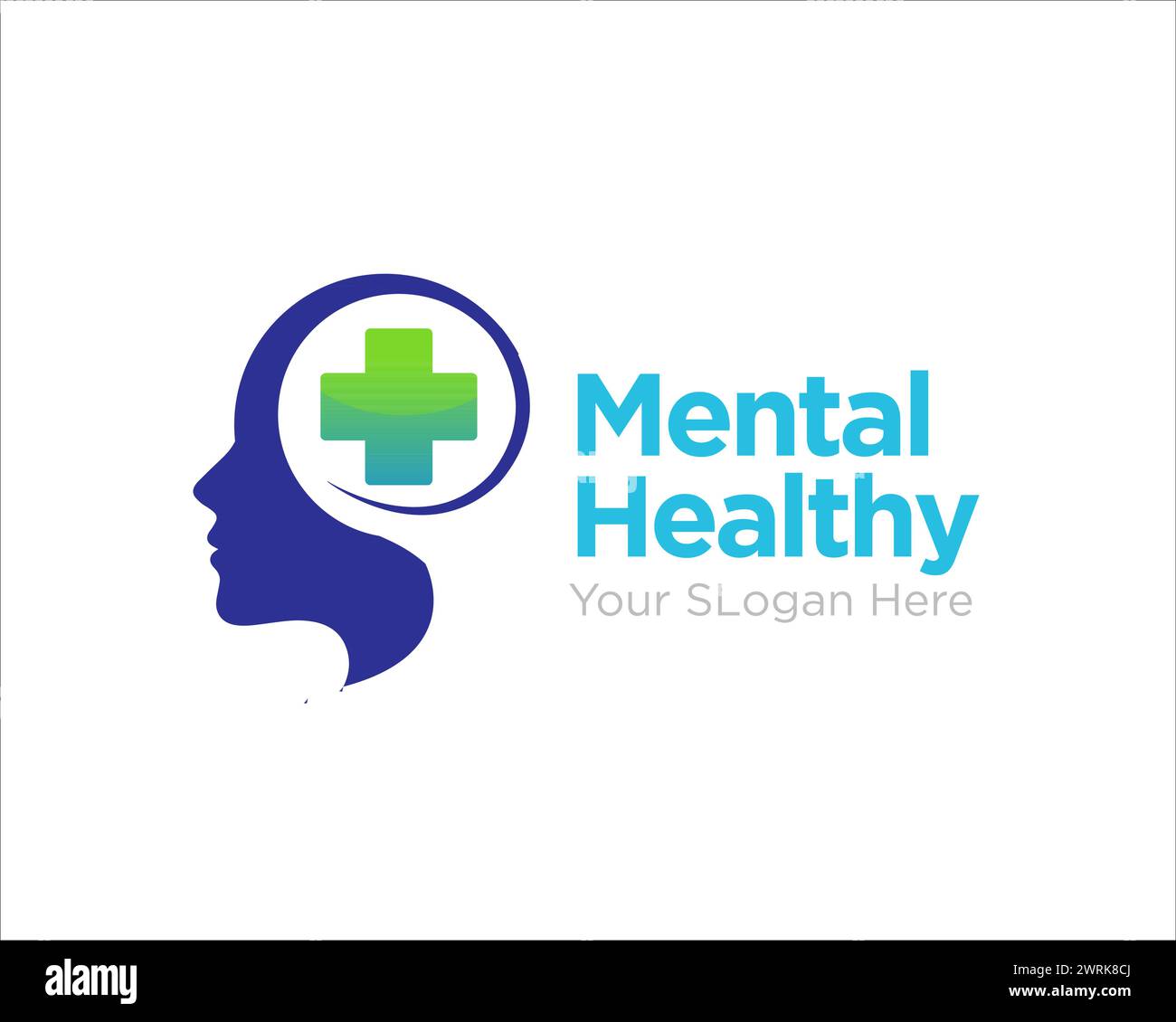 mental health logo designs simple modern for medical service Stock ...