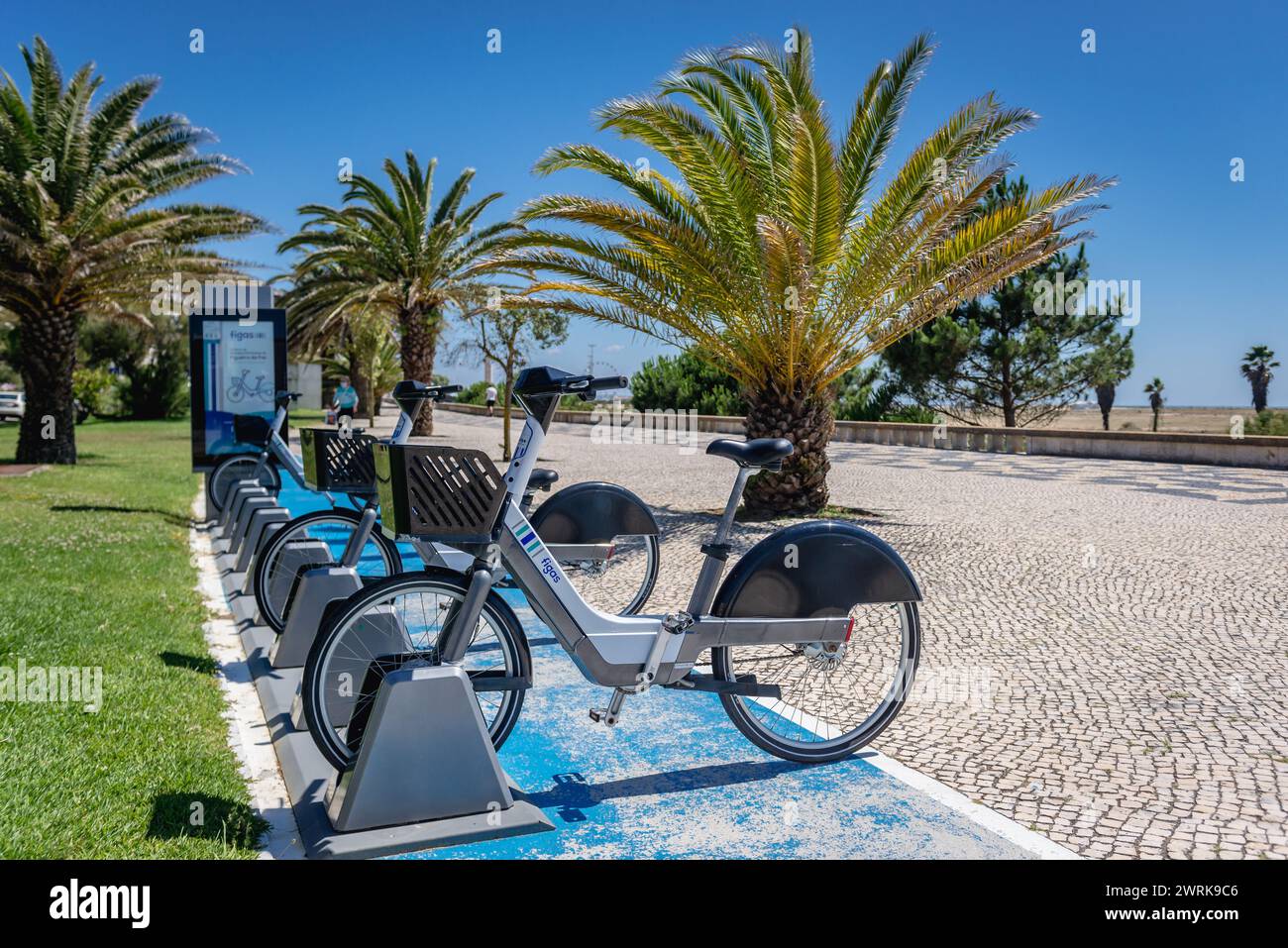 Figas bicycles for rent in Buarcos, civil parish of Figueira da Foz city, Coimbra District of Portugal Stock Photo