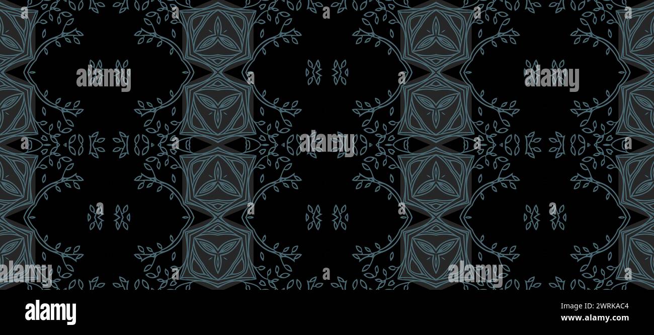 Abstract seamless dark tile. Art deco seamless background. Modern geometric texture and repeating pattern Stock Photo