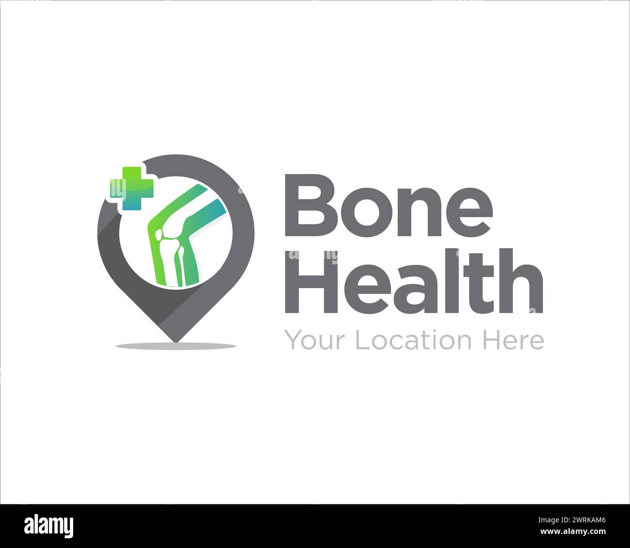 bone health clinic location for medical map service Stock Vector