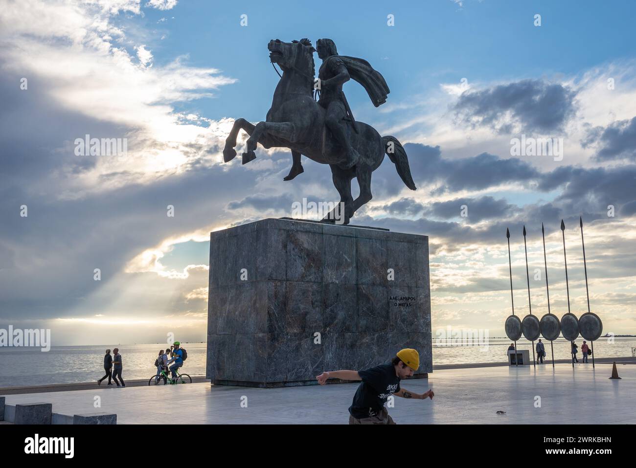 Equestrian statue of Alexander the Great in Alexander the Great Garden ...