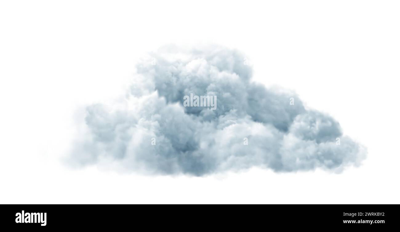 Realistic cloud isolated on transparent background Stock Vector