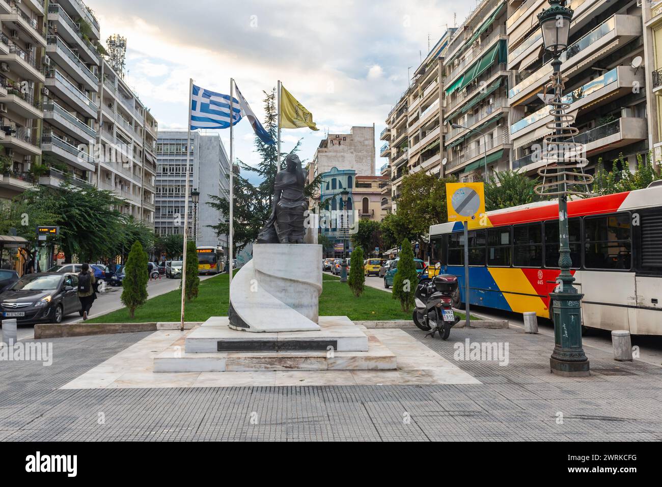 Monument of the Pontic Greek Genocide in Thessaloniki city, Greece Stock Photo
