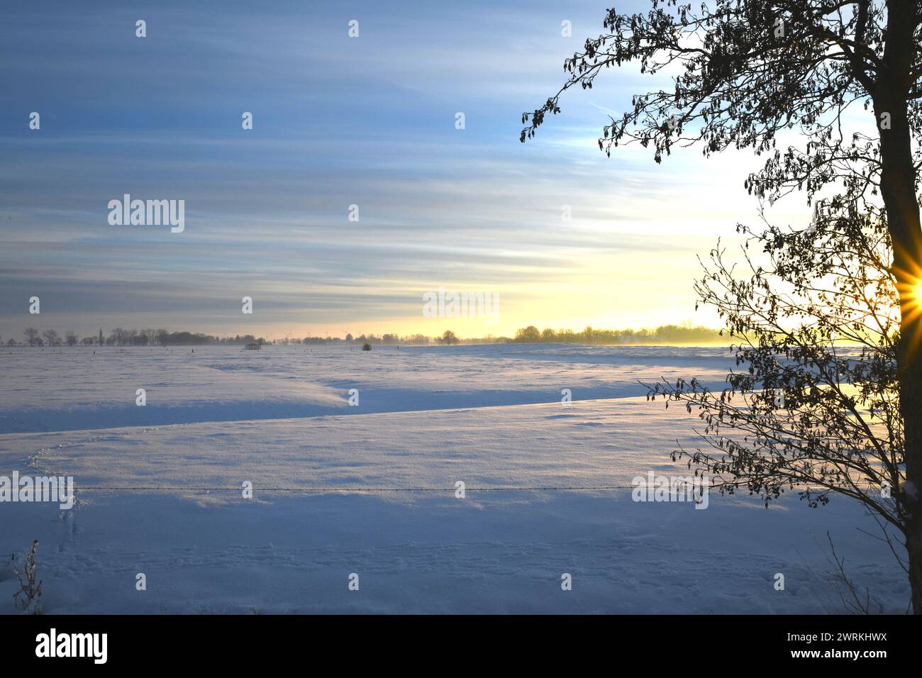 Friesischer Winterabend Stock Photo