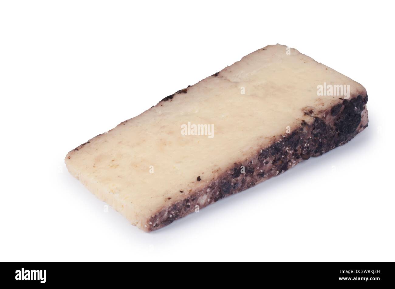 Studio shot of carolina occelli cheese cut out against a white background - John Gollop Stock Photo