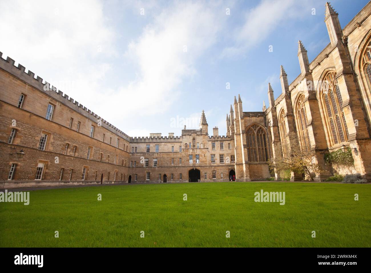 The grounds of New College, Oxford in Oxfordshire in the UK Stock Photo