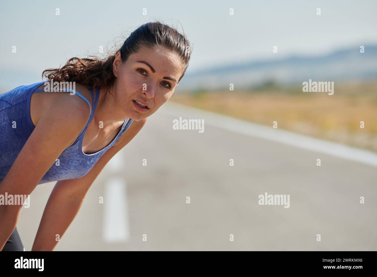 Close-Up Portrait of Determined Athlete Resting After Intense Workout ...