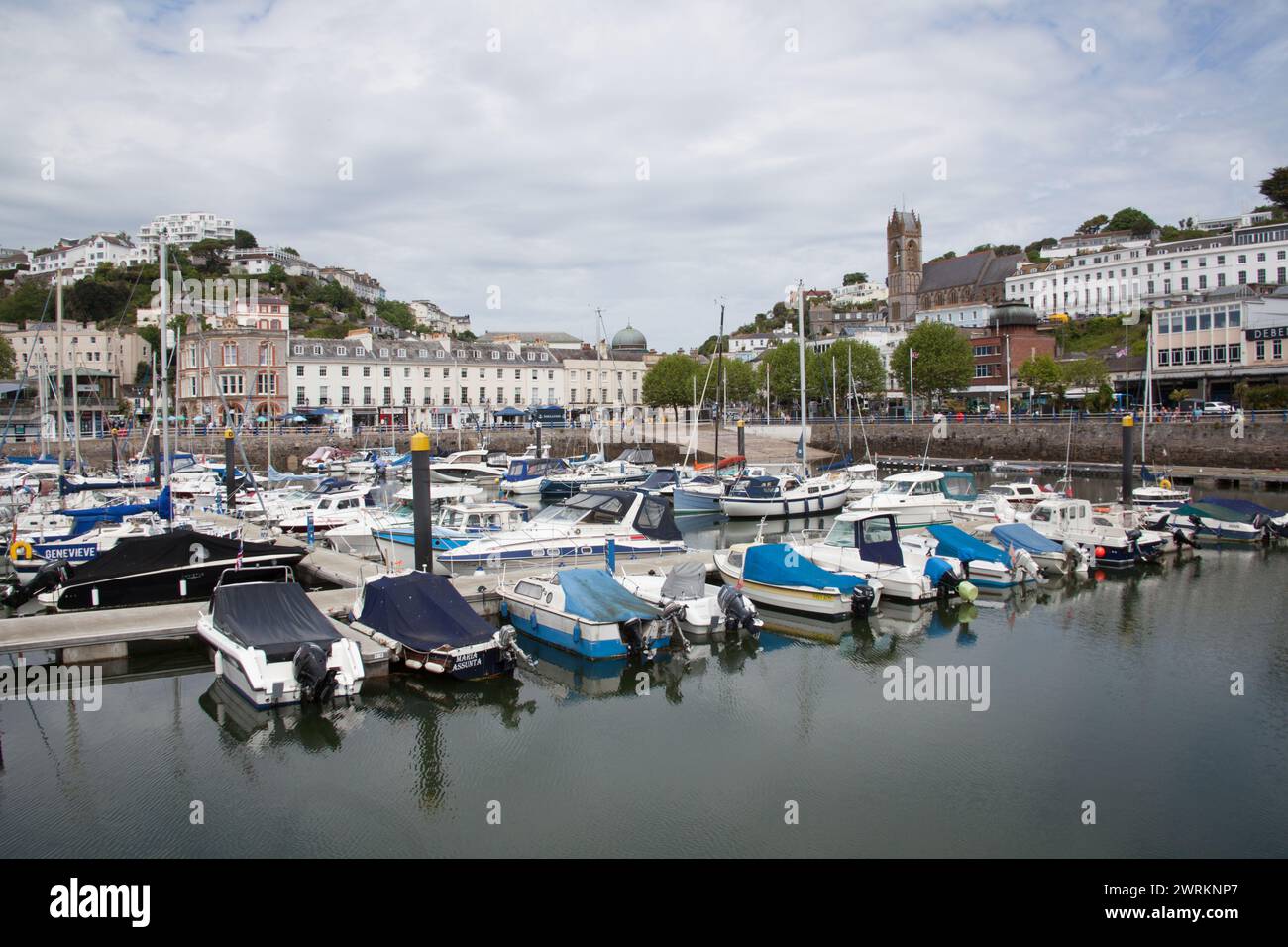 Views over the Harbour in Torquay, Devon in the UK Stock Photo