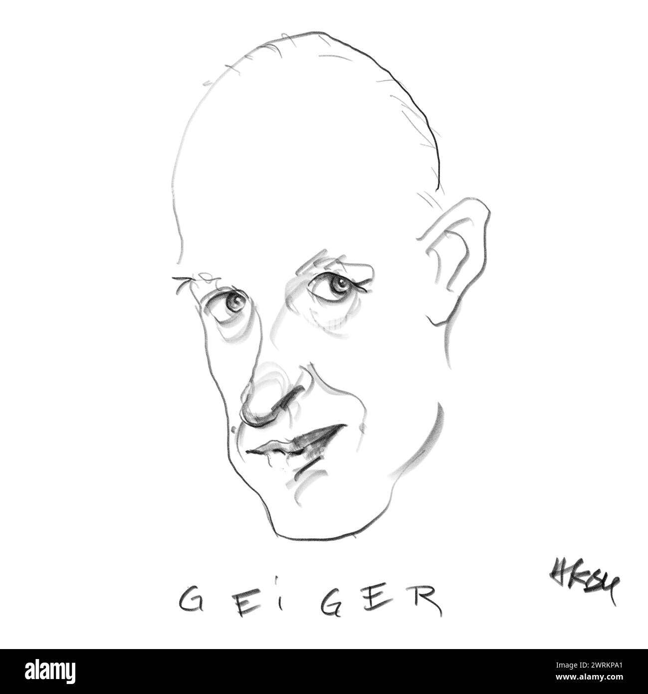 Portrait of the Author Geiger Stock Photo