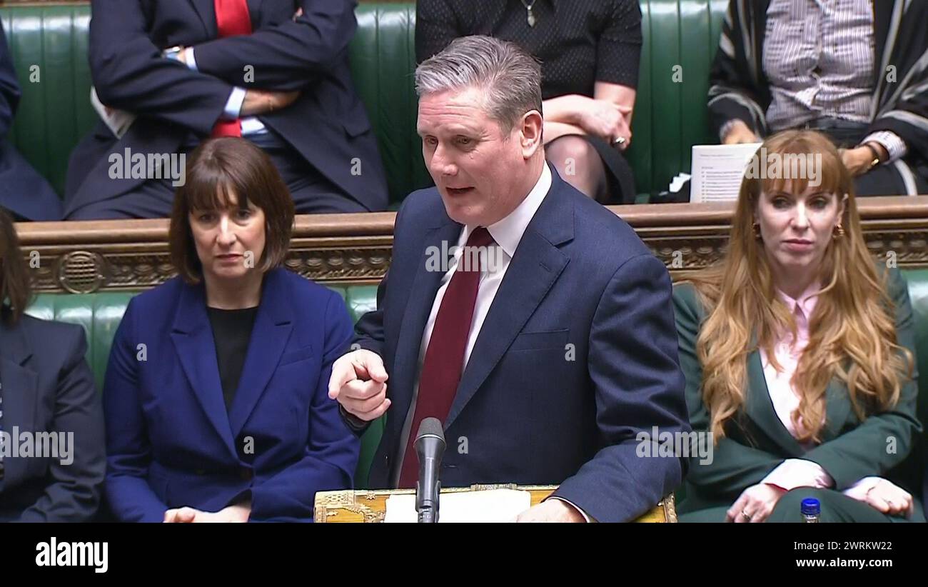 Labour leader Sir Keir Starmer speaks during Prime Minister's Questions ...