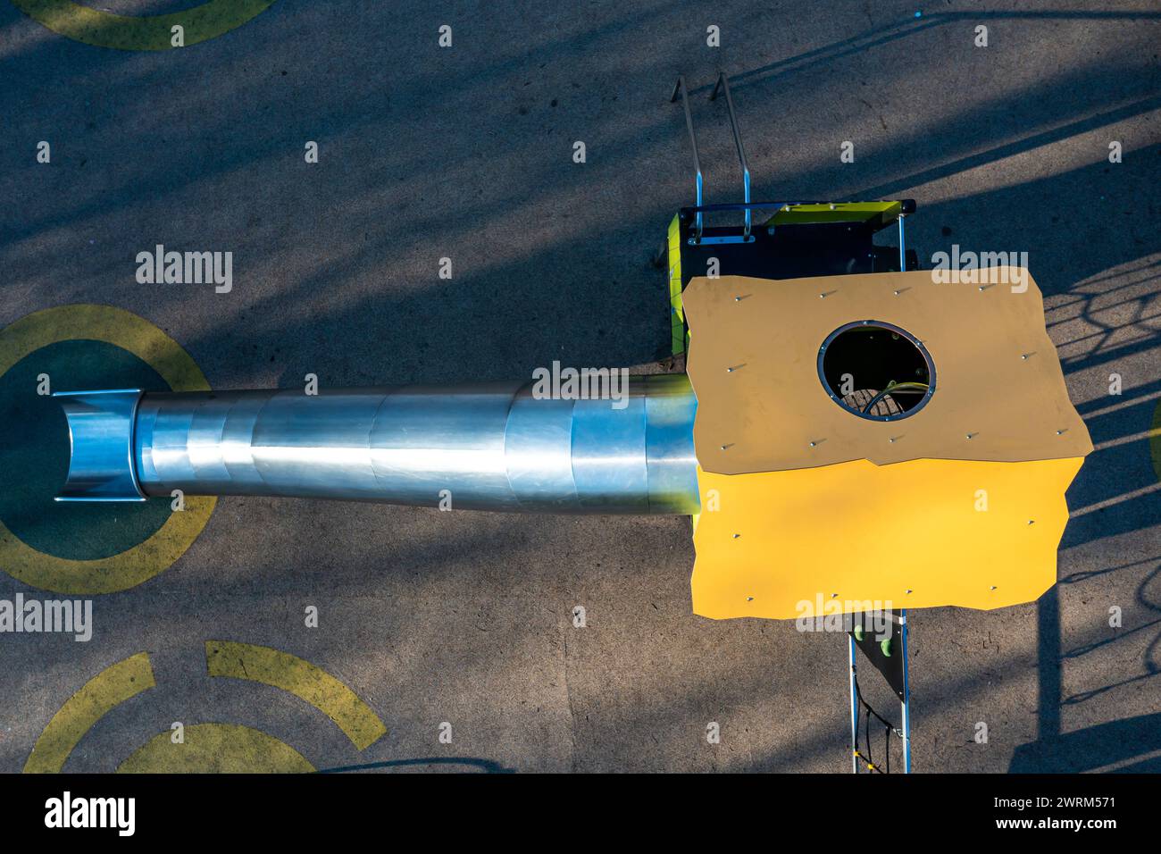 Image showcasing Aerial view of colorful playground for small kids recreation area in a ...