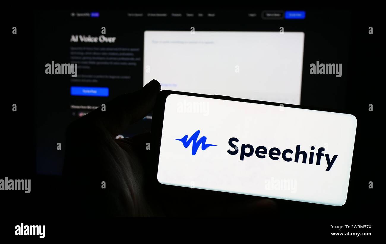 Speechify logo hi-res stock photography and images - Alamy
