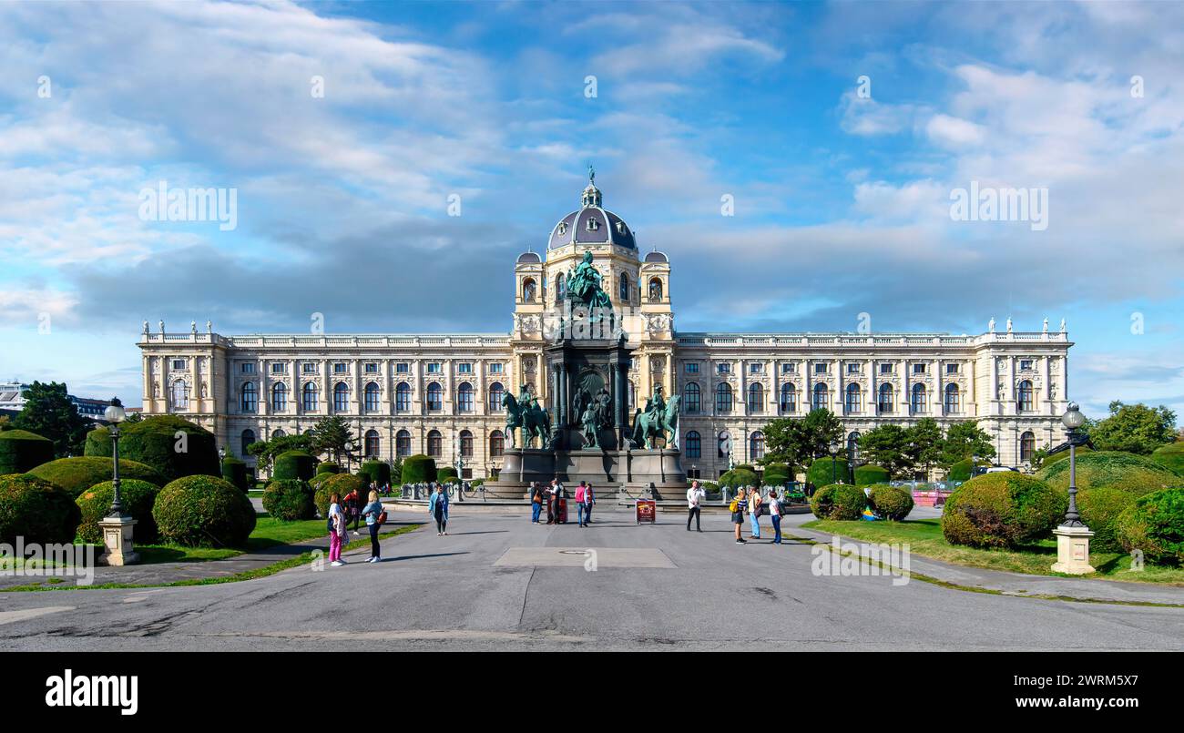 Vienna, Austria. The Museum of Natural History and Art History (Kunsthistorisches and Naturhistorisches) on Maria Theresa platz Stock Photo