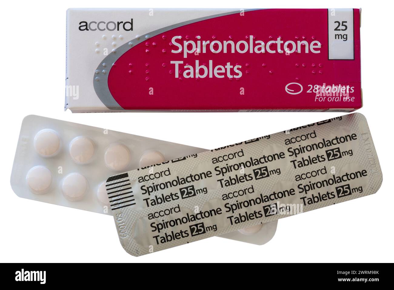 Packet of Spironolactone tablets pack of 28 tablets 25 mg with blister Packet of Spironolactone tablets pack of 28 tablets 25 mg with blister