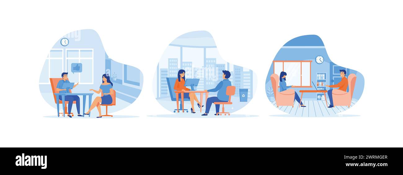Business intelligence, Performance tools and software solutions abstract concept, Business intelligence dashboard. Business Intelligence set flat vect Stock Vector
