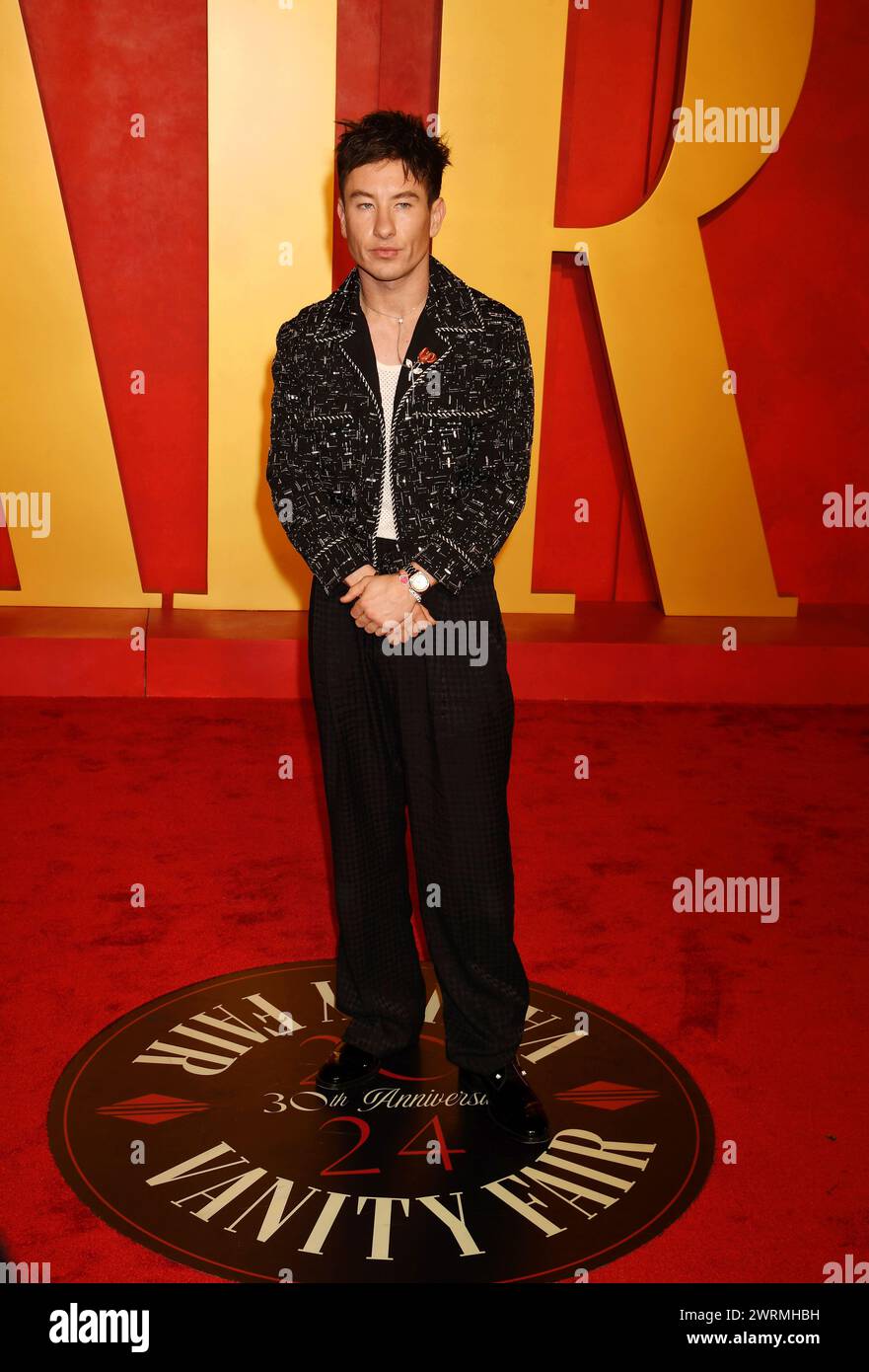Beverly Hills, California, USA. 10th Mar, 2024. Barry Keoghan attends the 2024 Vanity Fair Oscar Party hosted by Radhika Jones at Wallis Annenberg Center for the Performing Arts on March 10, 2024 in Beverly Hills, California. Credit: Jeffrey Mayer/Media Punch/Alamy Live News Stock Photo