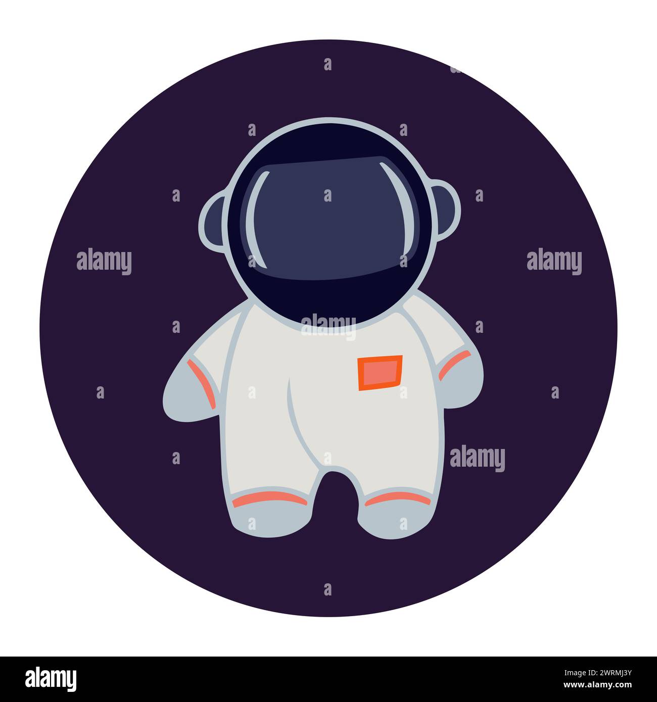 Cartoon Astronaut Icon Stock Vector