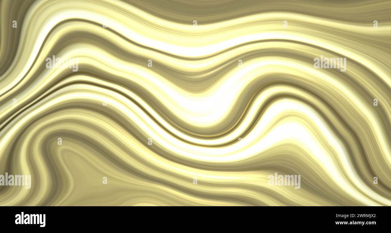 Image of shapes and moving golden liquid background Stock Photo