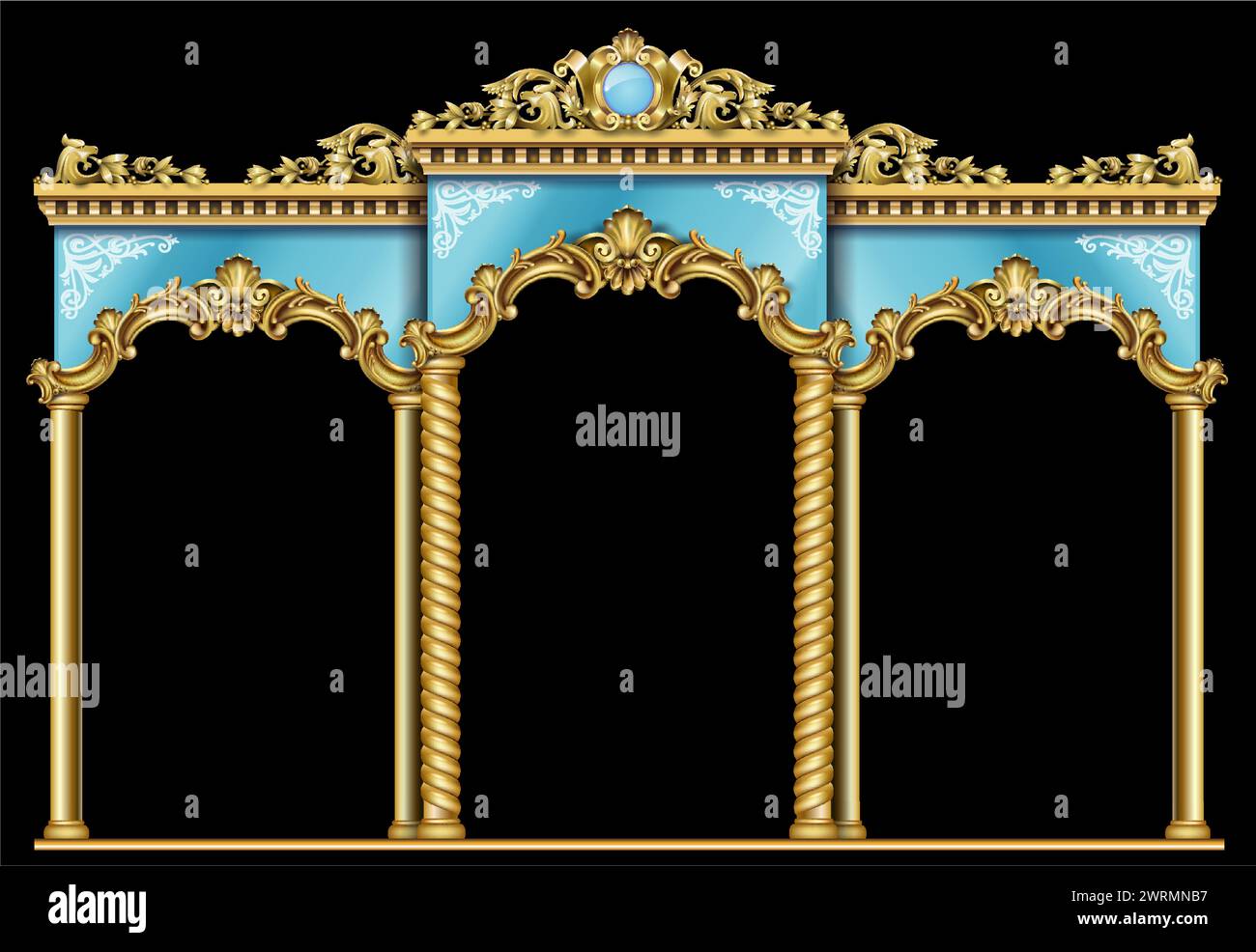 Rococo style arcade architecture Stock Vector Images - Alamy