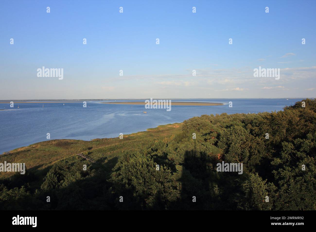 The island of Bock lies in the Baltic Sea southwest of the island of Hiddensee and east of the peninsula of Zingst Stock Photo