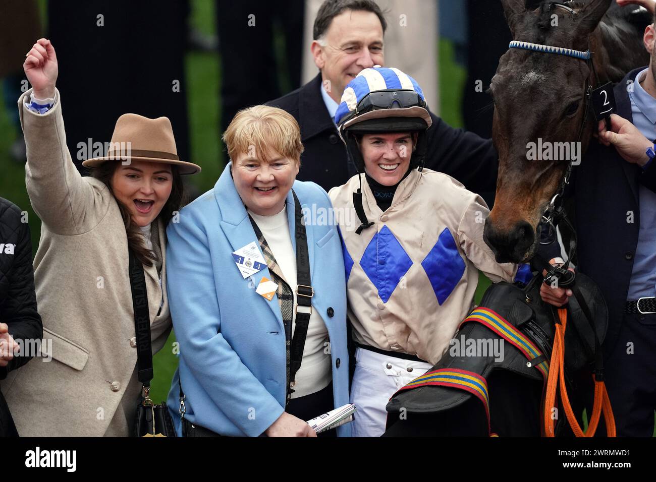 Rachael Blackmore with Captain Guinness after winning the Betway Queen ...