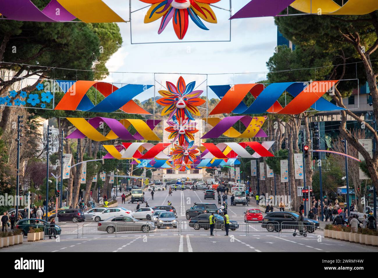 Tirana, Albania. 13th Mar, 2024. Preparations are underway for the annual Summer Day celebrations in Tirana, Albania. Credit: Thomas Faull/Alamy Live News Stock Photo