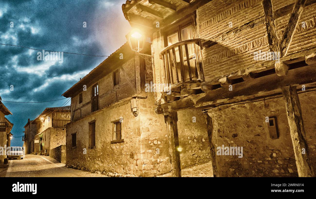 Typical street in medieval town hi-res stock photography and images - Alamy