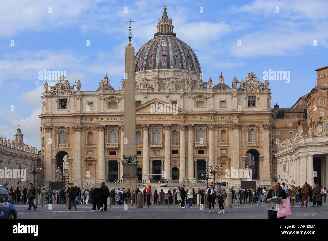 Rme, Italy, 22-02-24. St Peter's Basilica in the Vatican is where the pope holds Mass, and is a very popular place for tourists to visit Stock Photo