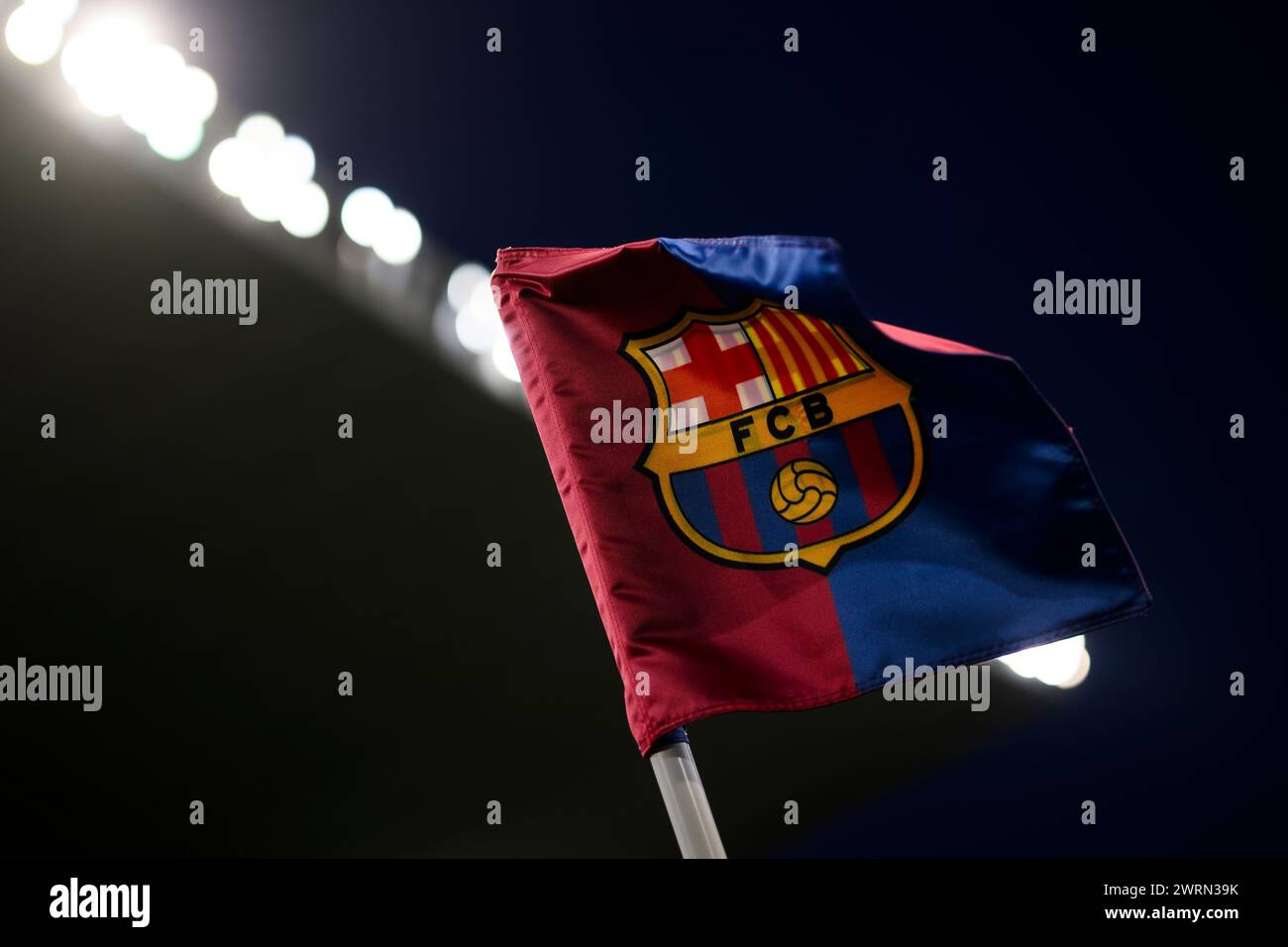 Fc barcelona football flag hi-res stock photography and