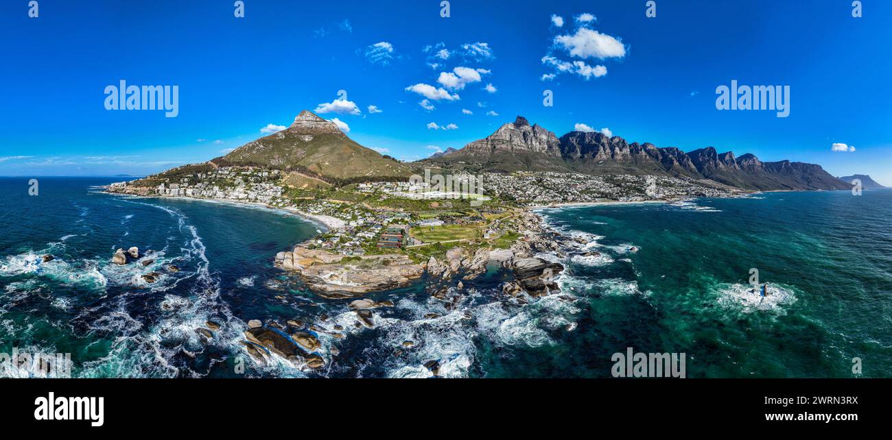 Panorama of the Twelve Apostles and Camps Bay, Cape Town, South Africa, Africa Copyright: MichaelxRunkel 1184-10015 Stock Photo